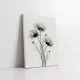 Tablou Modern cu Flori - Texturi de Frumusețe, Minimalism Monocrom