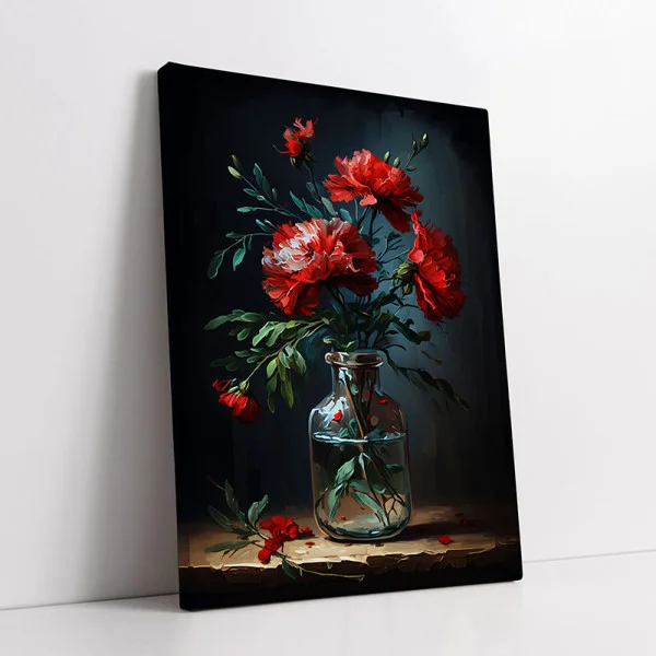 Garoafe Rosii - Tablou floral