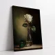 Tablou Canvas cu Flori - Puritate Solitară, Minimalist și Rafinat