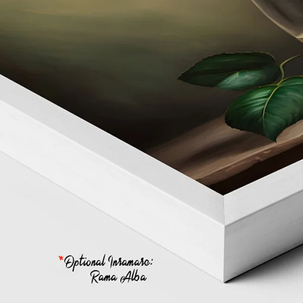 Tablou Canvas cu Flori - Puritate Solitară, Minimalist și Rafinat