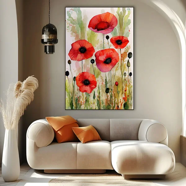Blooming Poppies - Tablou cu flori