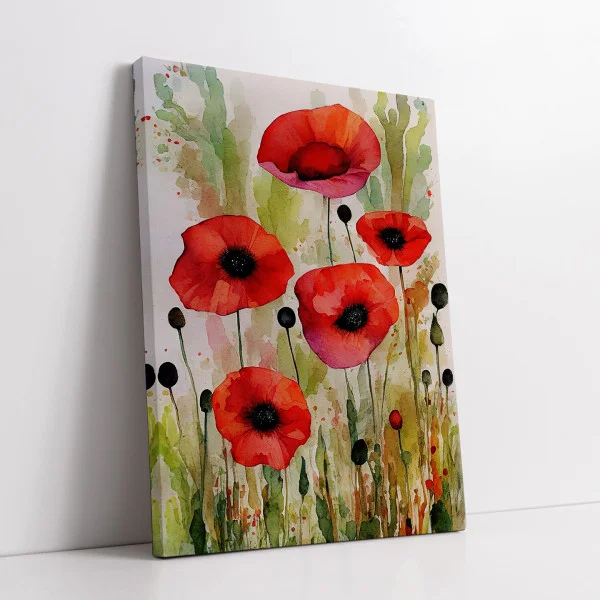 Blooming Poppies - Tablou cu flori