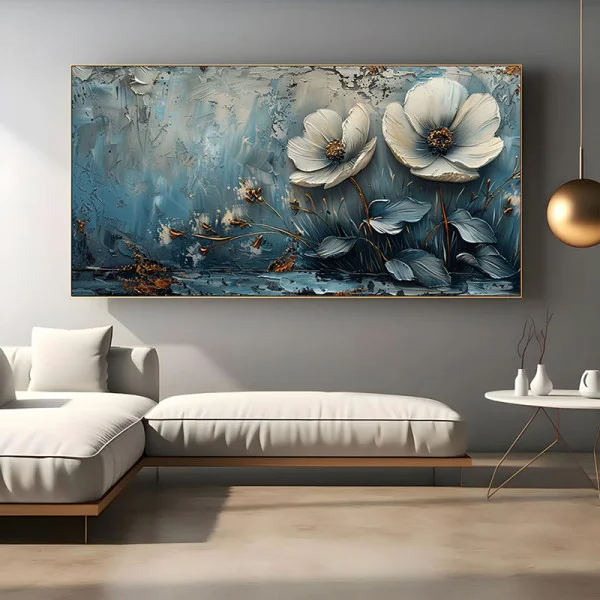 Tablou canvas cu flori – Liniște din Natură, decor floral elegant pentru living