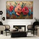 Tablou Canvas cu Flori - Radiant Roses, Explozie de Culoare