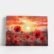 Tablou Romantic cu Maci - Wonder Poppies, Apus Spectaculos