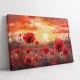 Tablou Romantic cu Maci - Wonder Poppies, Apus Spectaculos