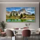 Tablou canvas peisaj - Ziduri de piatră, peisaj montan cu lac alpin ideal pentru livinguri moderne sau birouri inspiraționale