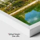 Tablou canvas peisaj - Ziduri de piatră, peisaj montan cu lac alpin ideal pentru livinguri moderne sau birouri inspiraționale