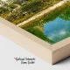 Tablou canvas peisaj - Ziduri de piatră, peisaj montan cu lac alpin ideal pentru livinguri moderne sau birouri inspiraționale