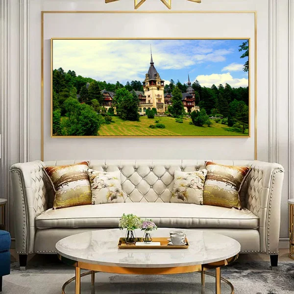 Tablou peisaj - Castelul Peles, pentru living, dormitor, birou sau hol, cadou inspirat