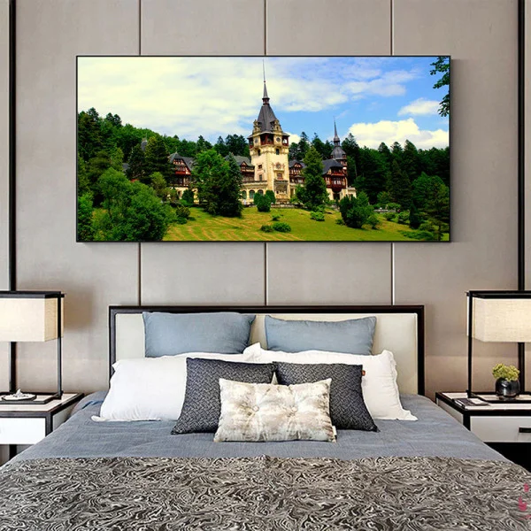 Tablou peisaj - Castelul Peles, pentru living, dormitor, birou sau hol, cadou inspirat