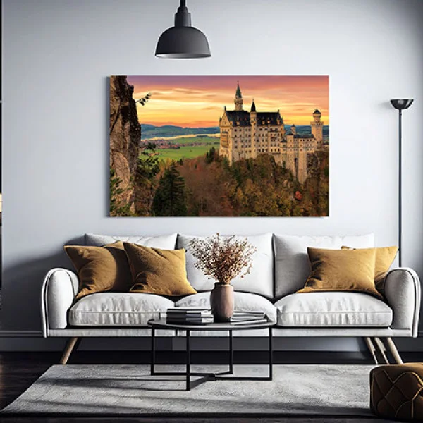 Tablou peisaj castel - Atingerea Cerului, pentru living, dormitor, birou sau hol, cadou inspirat