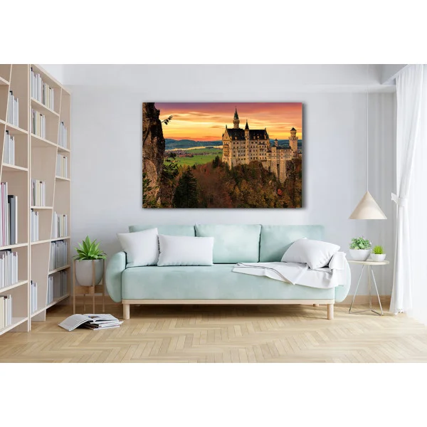 Tablou peisaj castel - Atingerea Cerului, pentru living, dormitor, birou sau hol, cadou inspirat
