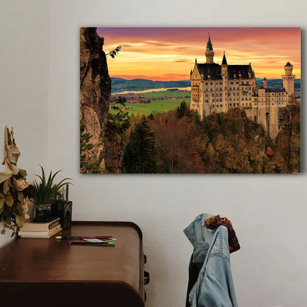 Tablou peisaj castel - Atingerea Cerului, pentru living, dormitor, birou sau hol, cadou inspirat
