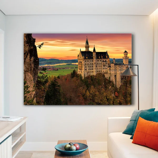 Tablou peisaj castel - Atingerea Cerului, pentru living, dormitor, birou sau hol, cadou inspirat