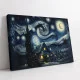 Tablou canvas peisaj - Zăpada și Mult Alb, tablou în stil Van Gogh ideal pentru livinguri sofisticate sau decoruri de poveste