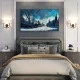 Tablou canvas peisaj - Zi de Iarnă, tablou de iarna perfect pentru decoruri nordice sau livinguri luminoase
