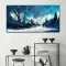 Tablou canvas peisaj - Zi de Iarnă, tablou de iarna perfect pentru decoruri nordice sau livinguri luminoase