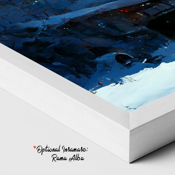 Tablou canvas peisaj - Zi de Iarnă, tablou de iarna perfect pentru decoruri nordice sau livinguri luminoase