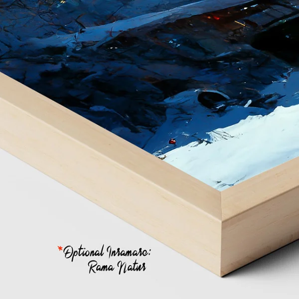 Tablou canvas peisaj - Zi de Iarnă, tablou de iarna perfect pentru decoruri nordice sau livinguri luminoase