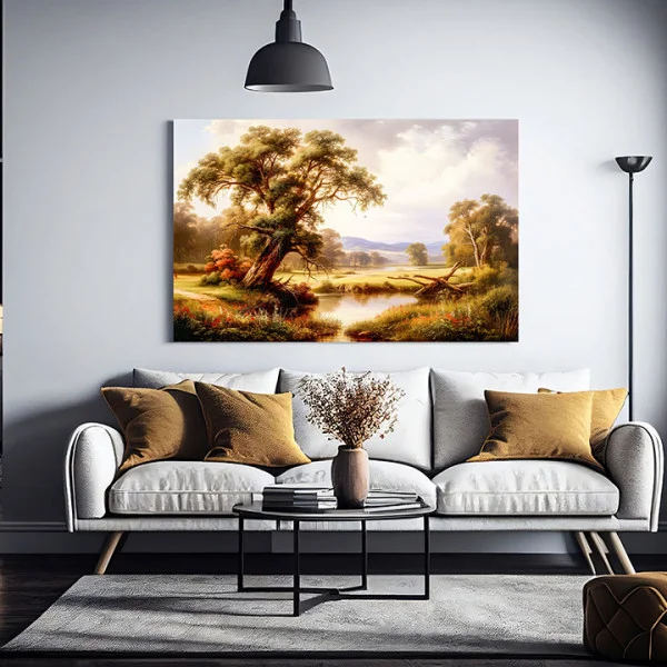 Tablou canvas peisaj - Zori de Zi, tablou ideal pentru livinguri rafinate sau dormitoare relaxante
