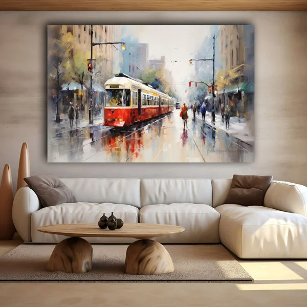 Plimbare cu Tramvaiul - Tablou peisaj