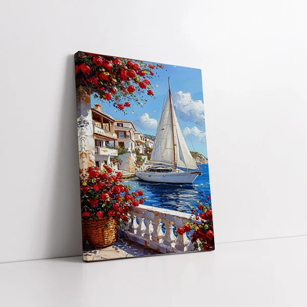 Tablou canvas peisaj port - Portul Viselor, pentru living, dormitor, birou sau hol, cadou inspirat