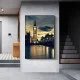 Big Ben iluminat noaptea - Tablou urban