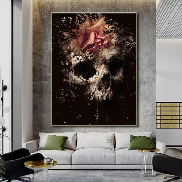 Flowery skull - Tablou urban