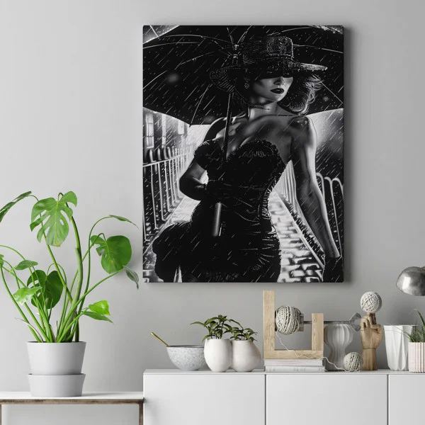 Lady in Black - Tablou urban 