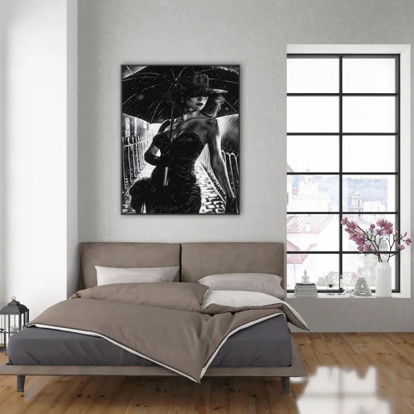 Lady in Black - Tablou urban 