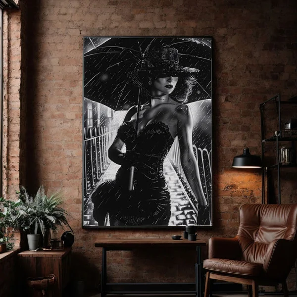 Lady in Black - Tablou urban 