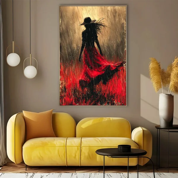 Lady in Red - Tablou urban