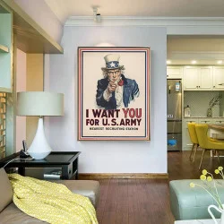 Tablou canvas Uncle Sam – afiș vintage recrutare armata americană