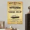 Tablou canvas Titanic retro – Călătorie cu Titanic, afiș vintage maritime travel poster