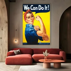 Tablou Afiș Vintage - Woman Power, tablou canvas afiș vintage pentru living sau restaurant