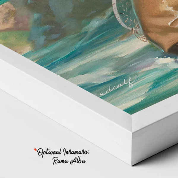 Tablou canvas Pescăriță retro – afiș vintage pescuit pentru decor original