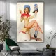 Tablou canvas retro country – Ritmuri country, afiș vintage western pentru decor rustic
