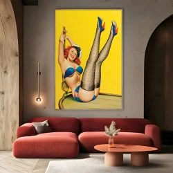 Tablou canvas retro Căpitan Fermecător – afiș vintage militar și erou clasic