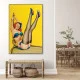 Tablou canvas retro Căpitan Fermecător – afiș vintage militar și erou clasic