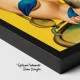 Tablou canvas retro Căpitan Fermecător – afiș vintage militar și erou clasic