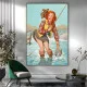 Tablou canvas Pescuit la Râu – afiș retro vintage pentru decor pescari
