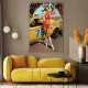 Tablou canvas retro – Campioană vintage cu mașină clasică pentru decor auto