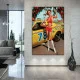 Tablou canvas retro – Campioană vintage cu mașină clasică pentru decor auto
