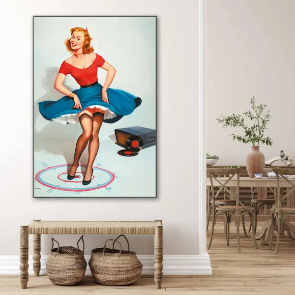 Tablou canvas DJ retro – Classic DJ, afiș vintage music & vinyl culture