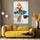 Tablou canvas DJ retro – Classic DJ, afiș vintage music & vinyl culture
