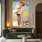 Tablou canvas retro aeroport – Haos pe aeroport, afiș vintage travel & aviație