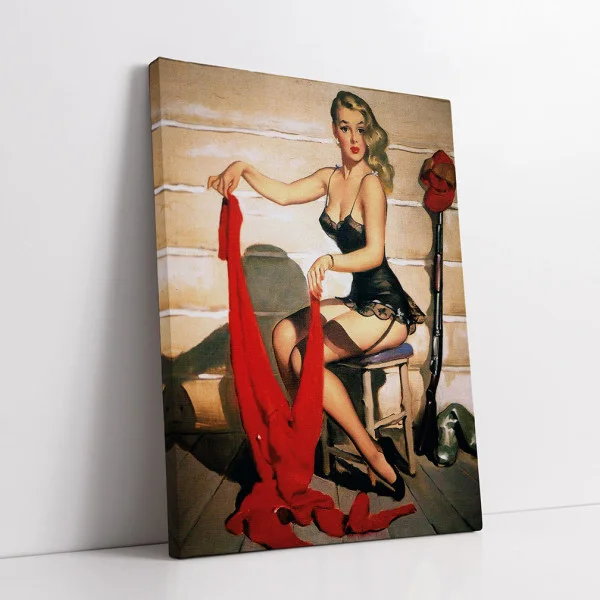 Tablou canvas rustic retro – Nevasta pădurarului, decor vintage pentru casă