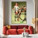 Tablou canvas retro feminin – Artă seducătoare vintage pentru decor modern