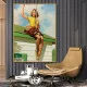 Tablou canvas retro – Doamna de la cablu, afiș vintage office sau lobby